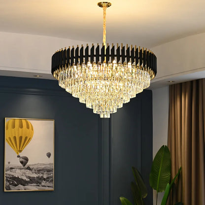 Decorbites™ Kristall-LED-Hängeleuchter, Luxus-Schwarze Beleuchtung für Schlafzimmer, Wohnzimmer, Esszimmer