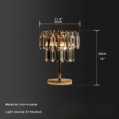 Decorbites™ Kristallbartischlampe Luxuriös Dimmbare 2700K Schreibtischleuchte Elegante Heimdekoration