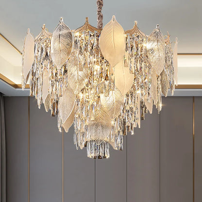 Decorbites™ Kristall-Blätter-Kronleuchter: Elegante postmoderne Beleuchtung für Wohnzimmer, Esszimmer, Schlafzimmer
