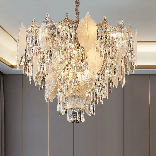 Decorbites™ Kristall-Blätter-Kronleuchter: Elegante postmoderne Beleuchtung für Wohnzimmer, Esszimmer, Schlafzimmer
