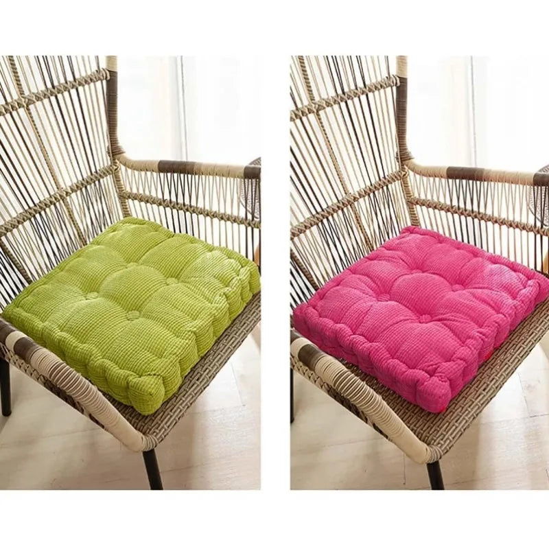 Decorbites™ Samt-Kord Cord-Sitzkissen mit Knopfmuster für Boden im Innenbereich Wohnzimmer Balkon Meditation
