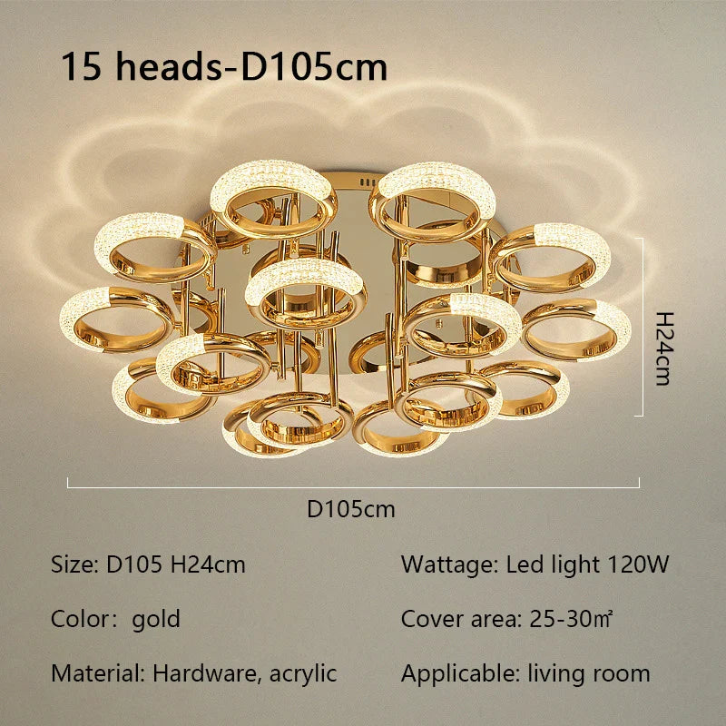Decorbites™ Kreisring-LED-Deckenleuchte – Moderne minimalistische Luxus-Acrylic-Schlafzimmerbeleuchtung