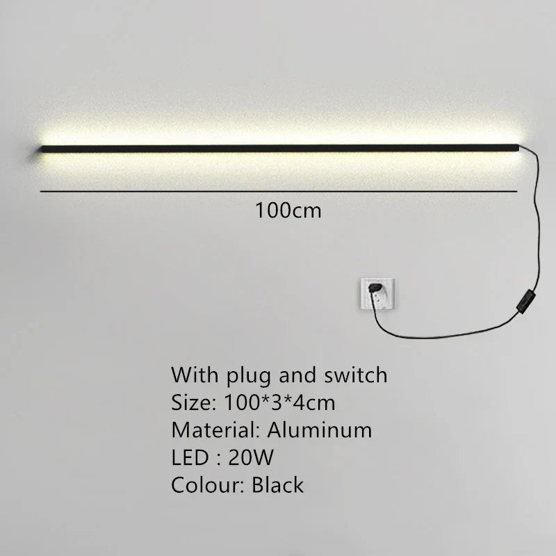 Decorbites™ LED-Wandleuchte Dimmer-Schalter Schwarz Gold Weiß Metall Wandlampen Schlafzimmer Ganglampe