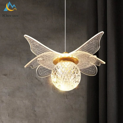 Decorbites™ Schmetterlings-LED-Kronleuchter Kupfer-Hängeleuchte für Schlafzimmer und Wohnzimmerdekoration