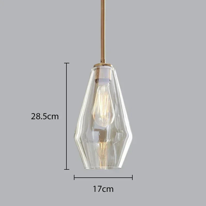 Decorbites™ Glasleuchter: Bernsteinfarbene Pendelleuchten für Esszimmer, Wohnzimmer, Schlafzimmer, Hotel, Café