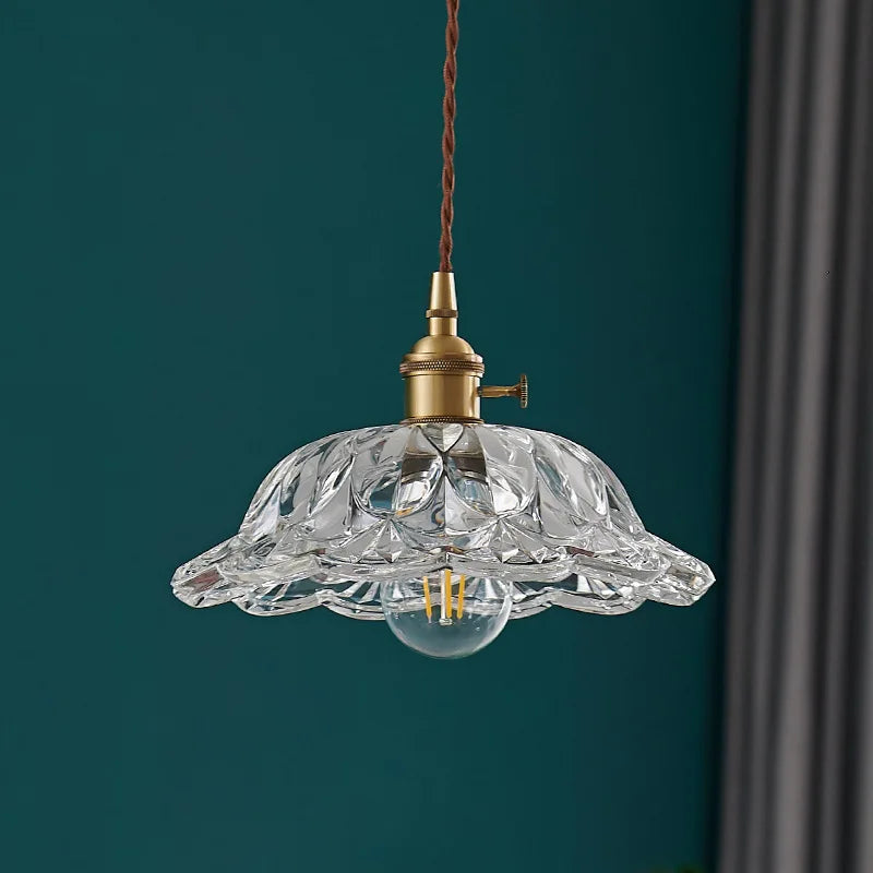 Decorbites™ Japanischer Stil LED-Hängeleuchte Kupferglas Hängelampe