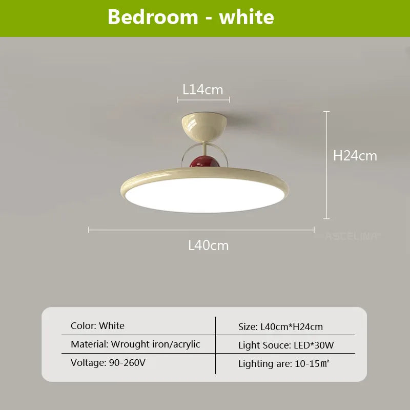 DecorBites™ Cream Iron Nordic LED Ceiling Light - Indoor Decorative Luminaires