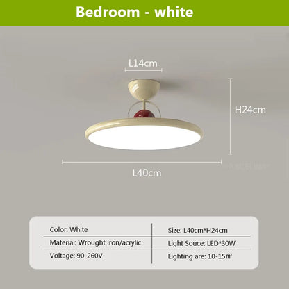 DecorBites™ Cream Iron Nordic LED Ceiling Light - Indoor Decorative Luminaires