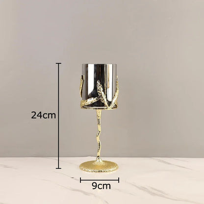 Decorbites™ Goldene Äste Kerzenhalter Metall Glas Kerzenständer Duftbehälter