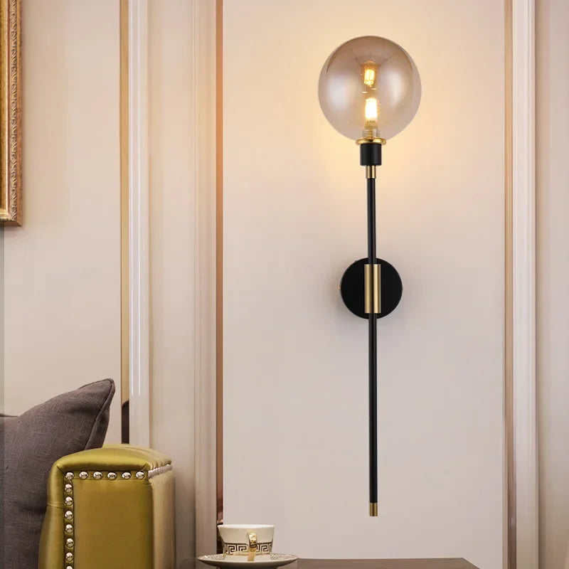 DecorBites™ Glass Ball LED Wall Light for Home Decor and Lighting Ambiance
