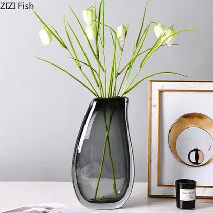 Decorbites™ Doppelglas-Vase Hydroponischer Blumentopf: Schreibtisch-Dekoration, Ästhetik der Blumenarrangements
