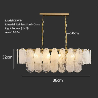 Decorbites™ Wolkenverglasungs-Kronleuchter: Moderne LED-Lüster für Innenbeleuchtung im Wohnzimmer-Dekor
