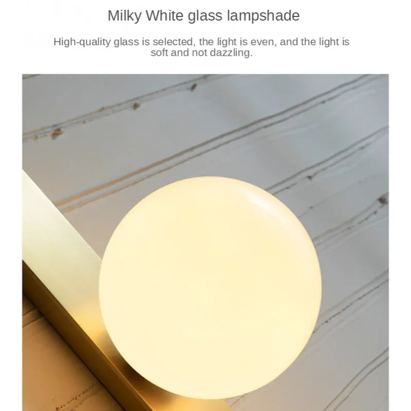 Decorbites™ Glas-Kugeln-Wandleuchte: Moderne Designer-Nachttischlampe für Wohnzimmer, Schlafzimmer, Hotel