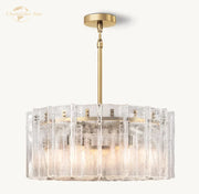 Glass Lattice LED Chandelier