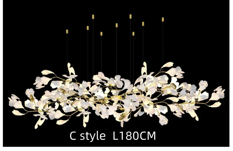 Decorbites™ Ginkgo-Leuchter Villa-Duplex-Pendantleuchte für Wohnzimmer & Hotelfoyer