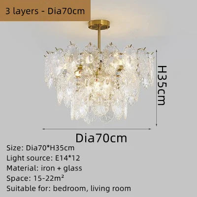 Decorbites™ Elegante Glas-Lüster mit LED-Lichtern für die Raumdekoration