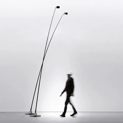 DecorBites™ Black Floor Lamp | Nordic Style LED Light for Living Room, Bedroom, or Salon