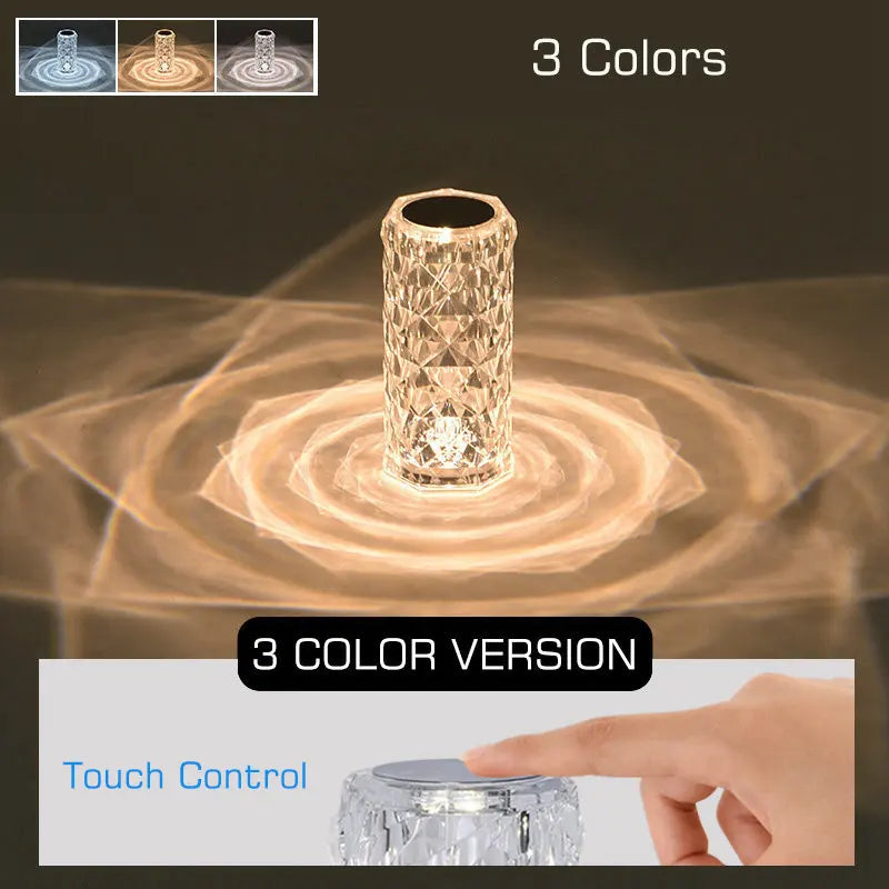 Decorbites™ Kristall-LED-Nachtlicht, USB-aufladbare Umgebungsleuchte für Raumdekoration