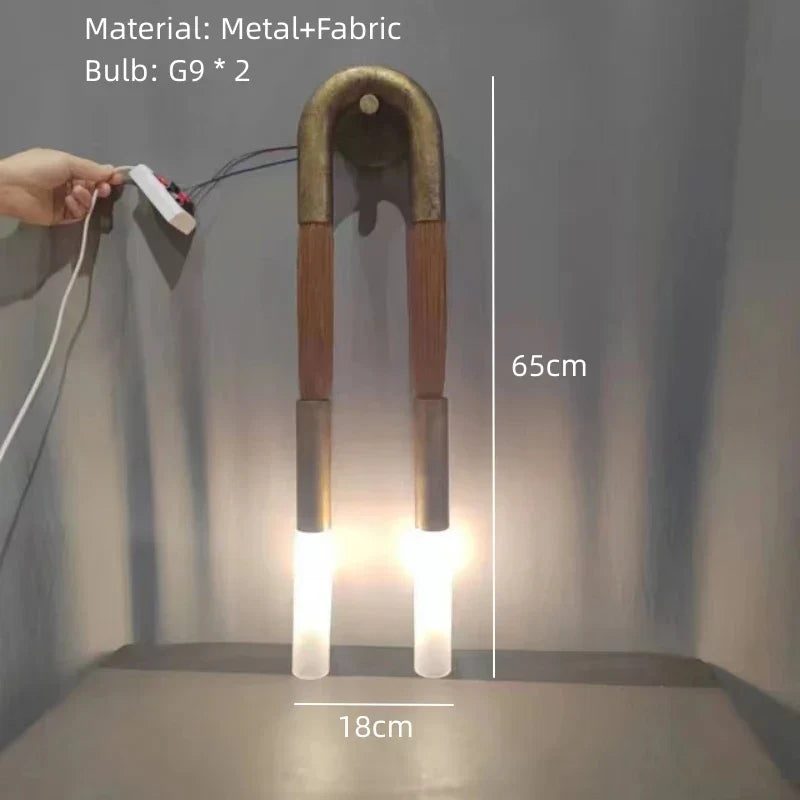 Decorbites™ Pferdehaar-Wandlampe Altgold Silber Schwarz Metall Stoff Licht