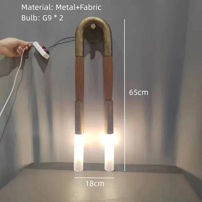 Decorbites™ Pferdehaar-Wandlampe Altgold Silber Schwarz Metall Stoff Licht