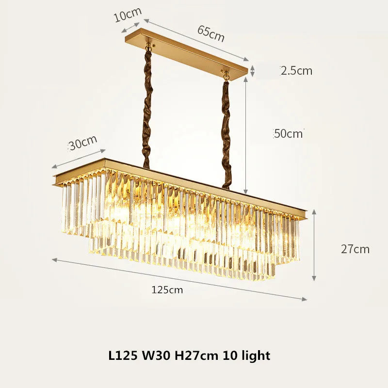 Crystal Gold Black Pendant D100cm 16-Light