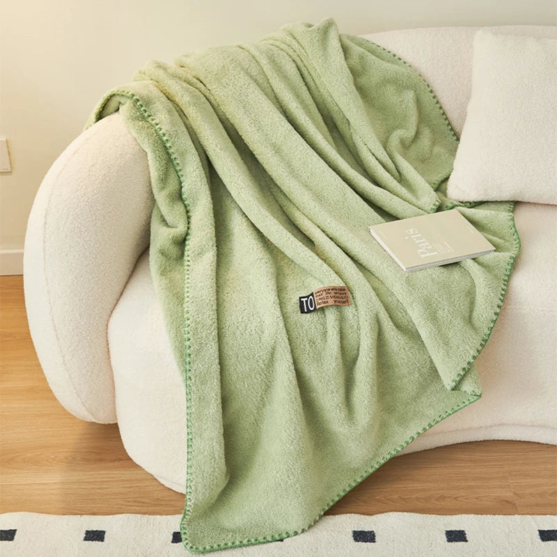 Decorbites™ Cloud Comforter: Plüschiges doppelseitiges Büro-Nickerchen-Decke, hochwertige einfarbig samtenes Decke