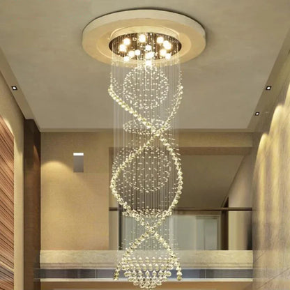 Decorbites™ Doppelschnecken-Kristall-Kronleuchter: Luxuriöse K9-Kristallbeleuchtung für Hotels und Villen