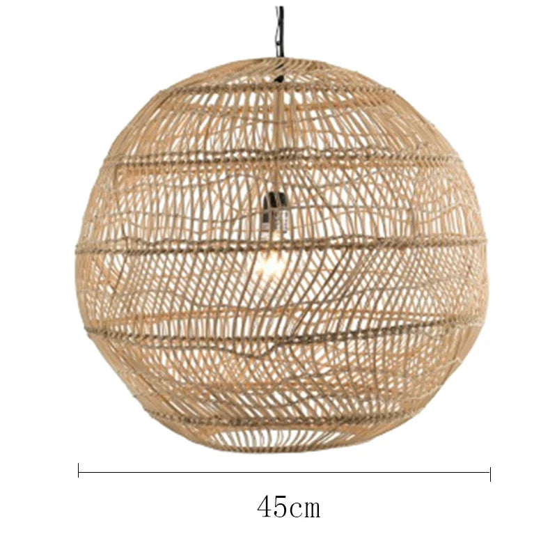 Handmade Chinese Style Rattan Pendant Light