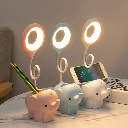 Decorbites™ Elefanten-LED-Tischleuchte: Drei Farbtemperaturen einstellbar, augenschonende Lernleuchte