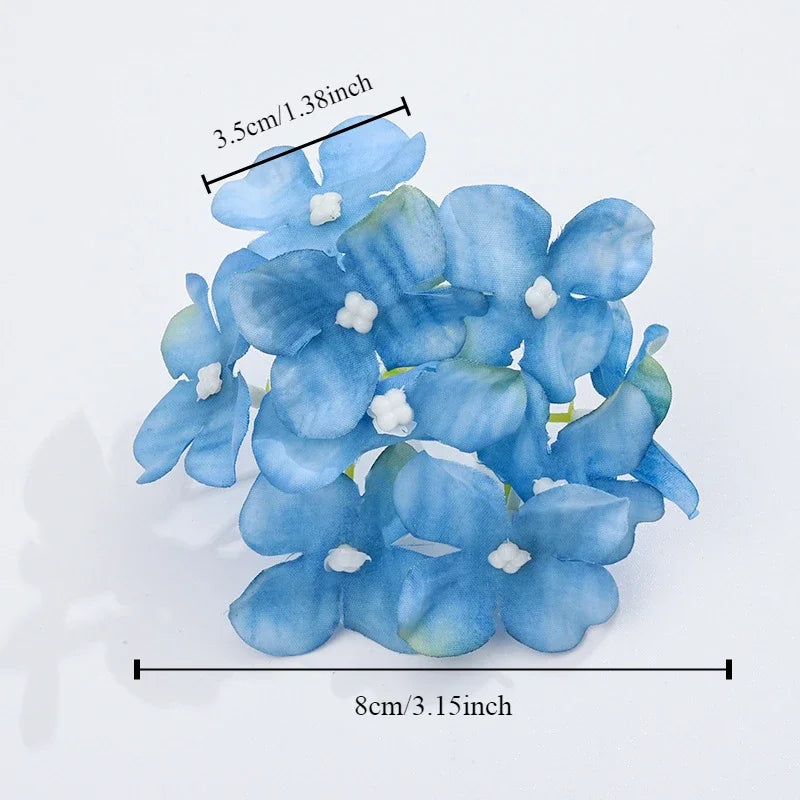 Decorbites™ Hortensienblüten: 30 Stk. 8 cm künstliche Blumen für Heimdekoration, Hochzeit, DIY-Kränze