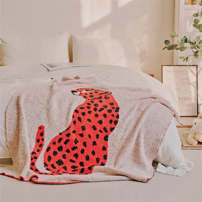 Decorbites™ Haariges Fell-Leopardenmuster-Decke