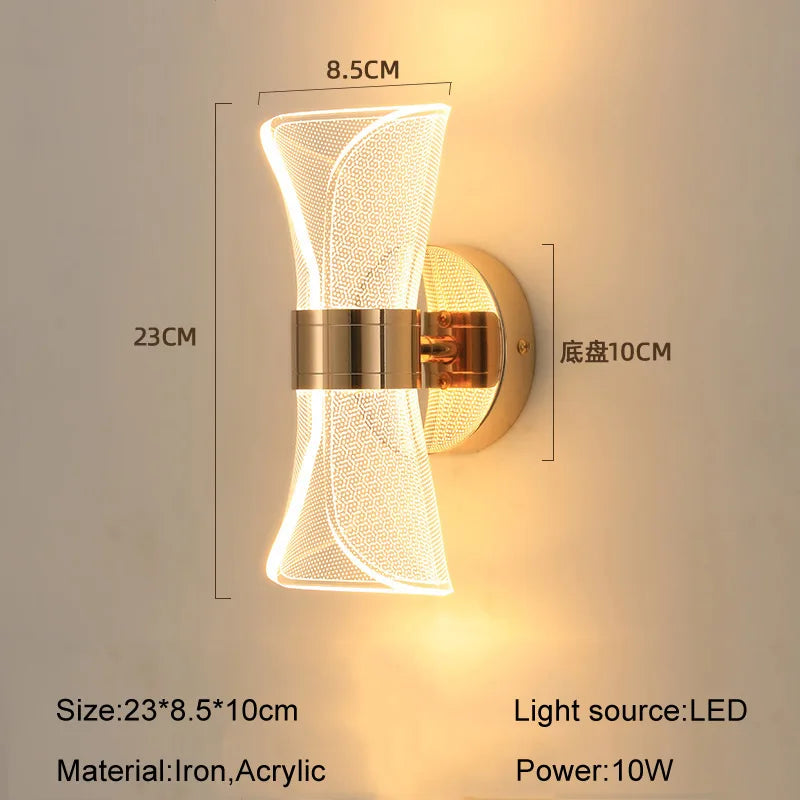 Decorbites™ Gold Nordic Acryl-LED-Wandleuchten für Schlafzimmer und Wohnzimmerdekoration