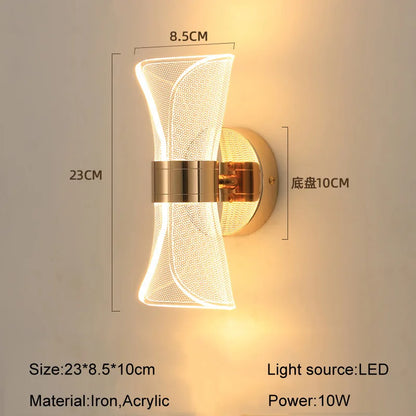 Decorbites™ Gold Nordic Acryl-LED-Wandleuchten für Schlafzimmer und Wohnzimmerdekoration