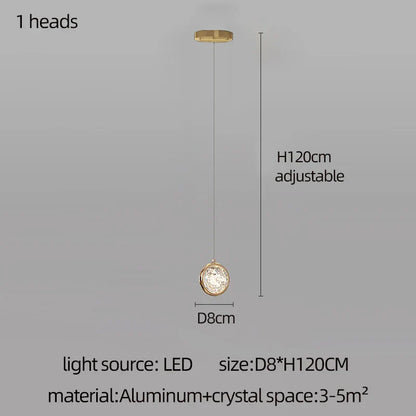 DecorBites™ Crystal Ball Chandelier: Modern Loft & Staircase Hanging Light for Home, Hotel & Mall