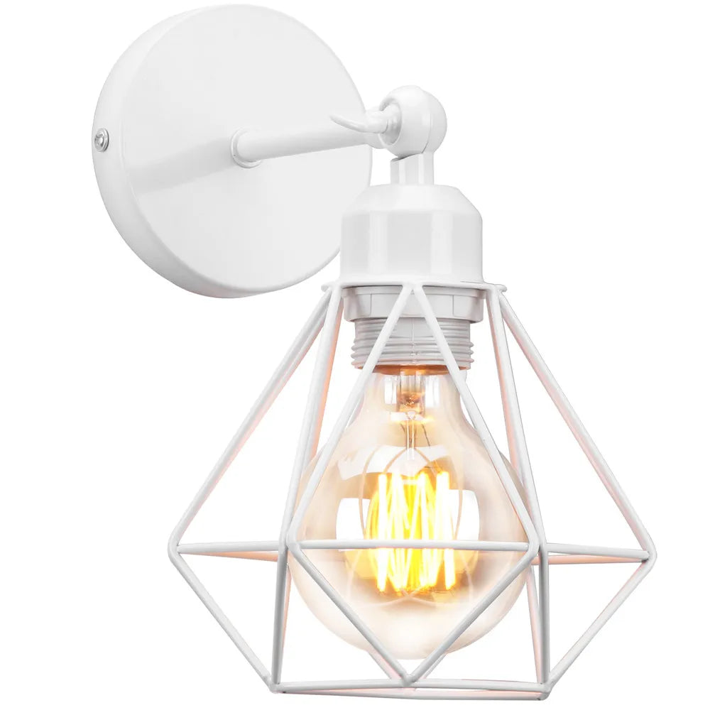 Decorbites™ verstellbare industrielle Vintage-Wandleuchte Eisenkäfig-Wandleuchte für Nachttisch & Badezimmer