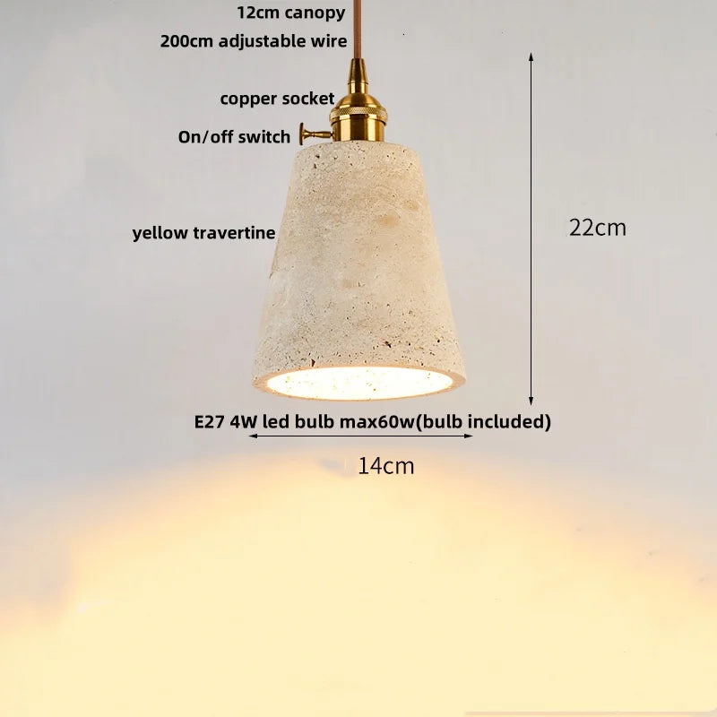 Travertine Wabi Sabi Pendant
