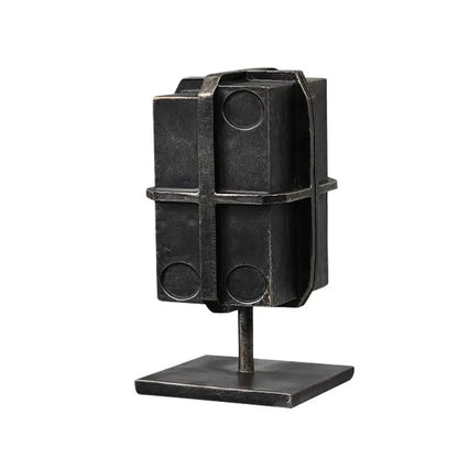 Decorbites™ Geometrische Block-Bindungsbox-Bronzefigur - Heimdekoration Skulptur Handwerk