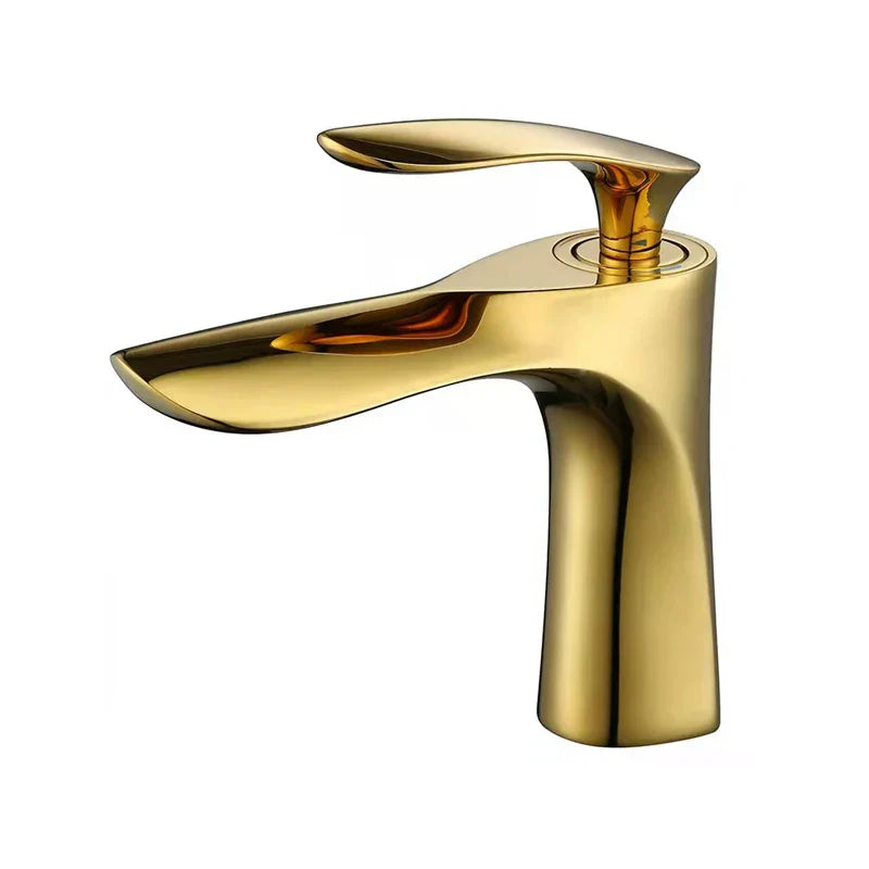 Golden Waterfall Basin Faucet