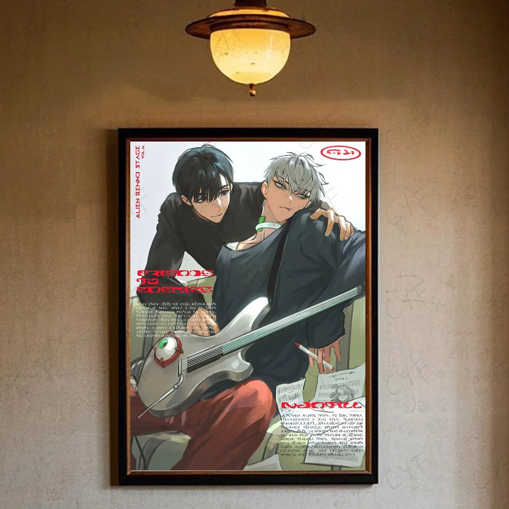 Alien Stage Anime Ivan Till Anime Poster Waterproof Wall Art High Quality Print Posters For Living Bedroom Retro Room Decor Gift