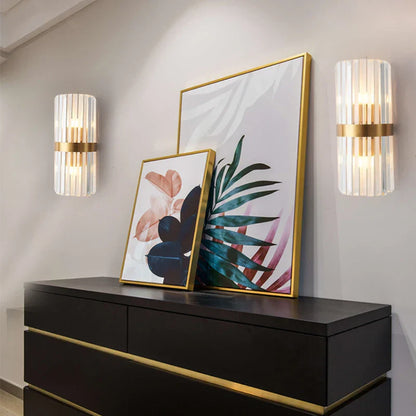 DecorBites™ Crystal Gold LED Wall Sconce, Modern Nordic Bedroom Lighting Fixture