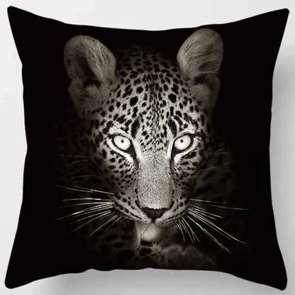 DecorBites™ Animals World Tiger Lion Pillow Case for Cute Home Decor in Sofa Living Room