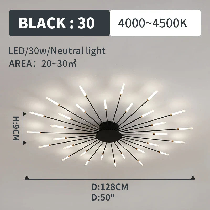 Decorbites™ LED-Feuerwerk-Anhängerlampen – Moderne Kronleuchterbeleuchtung für Wohnzimmer und Schlafzimmer
