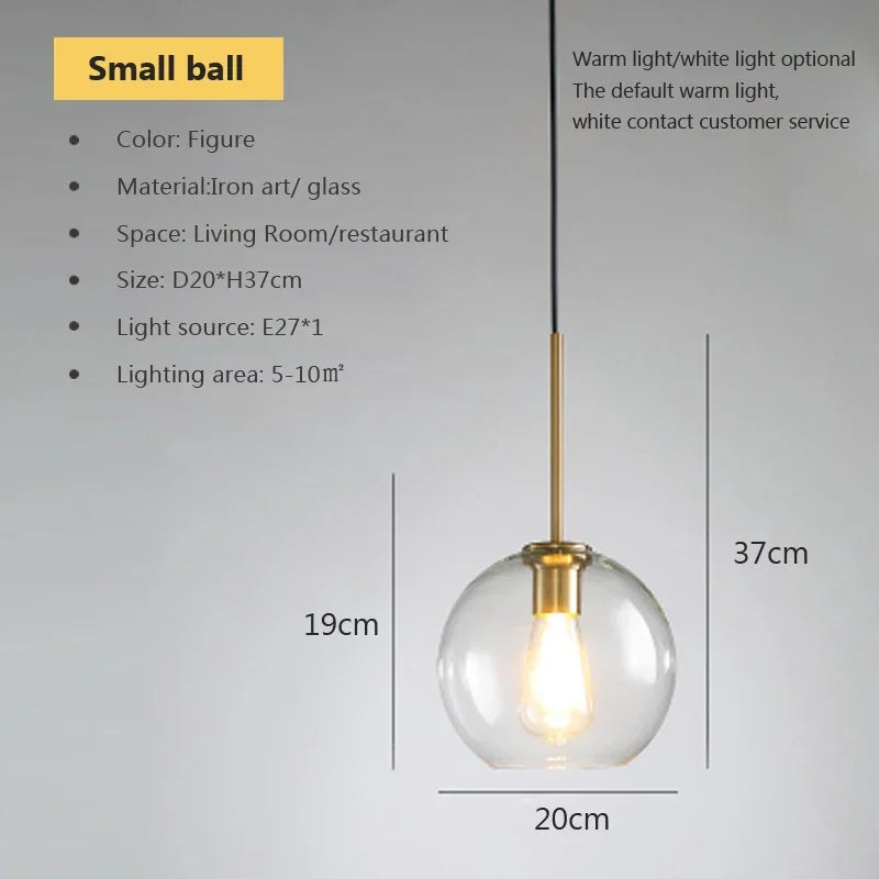 Decorbites™ Industrielles Loft-Glas-Hängeleuchte für Küchen- und Restaurantdekoration