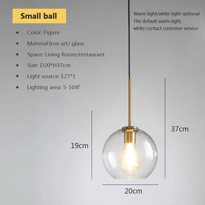 Decorbites™ Industrielles Loft-Glas-Hängeleuchte für Küchen- und Restaurantdekoration