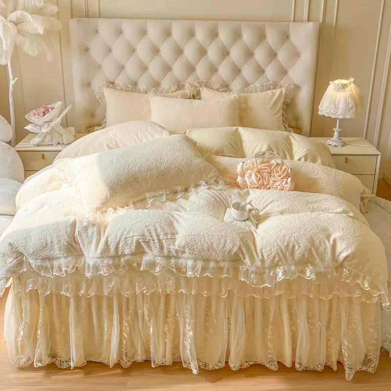 Ruffle Bow Bedding Set