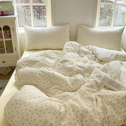 DecorBites™ Jacquard Double-Layer Yarn Fitted Sheet Set - Cloud Touch Soft Skin-Friendly Bedroom Decor