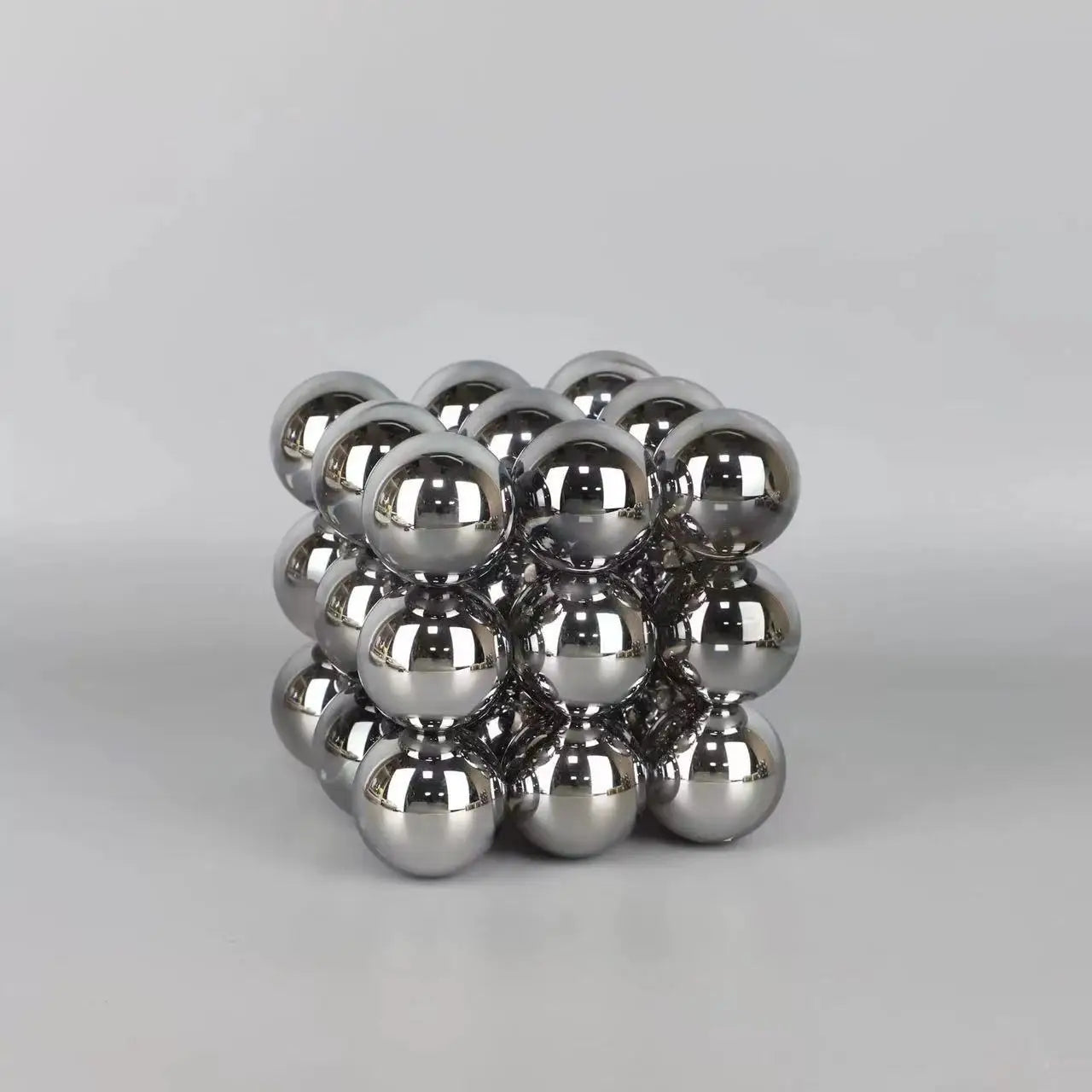 DecorBites™ Geometric Crystal Glass Ball Stack Blocks Home Decoration