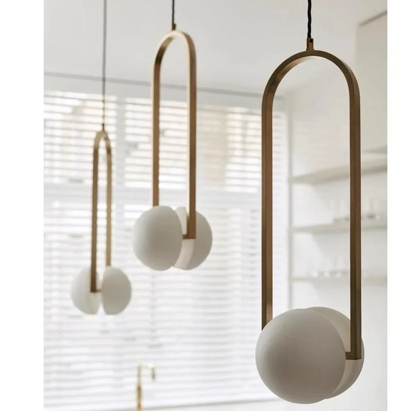 Decorbites™ Goldene Kronleuchter LED Hängeleuchten Eisen Glas Dekorative Beleuchtung