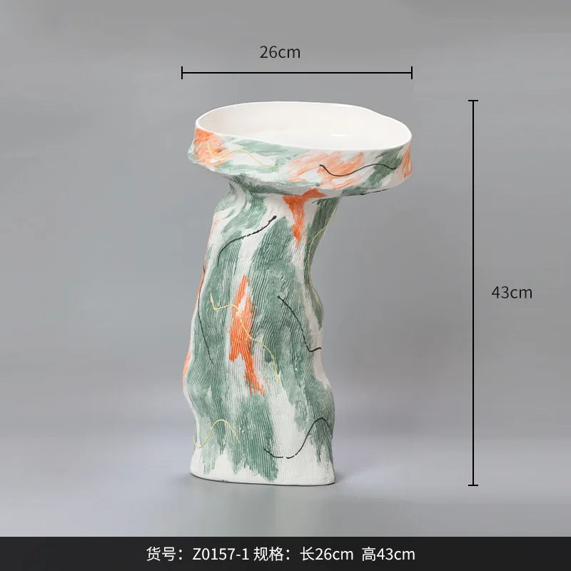 Decorbites™ Abstraktes unregelmäßiges Muster Keramikvase zur Heimdekoration
