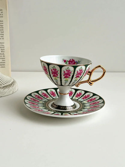 Decorbites™ Court Style Latte- & Cappuccino-Tassen-Set mit Untertasse, Teetassen-Set